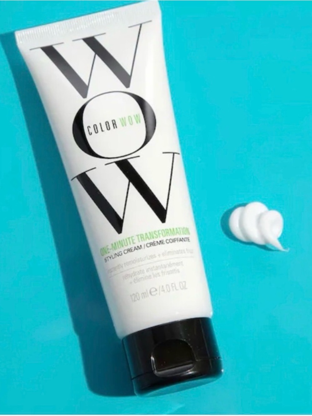 Color Wow One-Minute Transformation Styling Cream – White anti frizz 4 oz